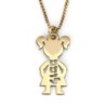 Gold Plated English / Hebrew Kids' Names Mother Necklace