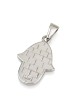 Collier pendentif Hamsa en argent sterling coloré avec motif de Jérusalem