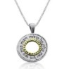 Woman of Valor (B): Silver & Gold Spinning Wheel Necklace (Proverbs 31