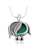 Split Eilat Stone and Silver Pomegranate Necklace