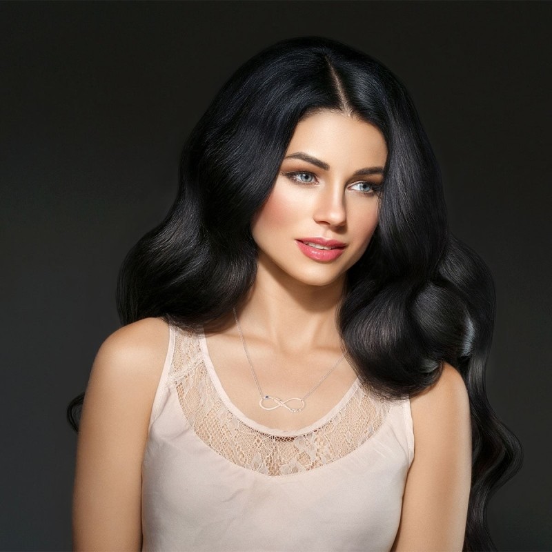 Collier Infini Personnalisable Double Épaisseur Plaqué Or Avec Plume