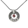 Large Silver Wheel Kabbalah Necklace - Porat Yosef/Evil Eye