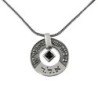 Large Silver Wheel Kabbalah Necklace - Porat Yosef/Evil Eye