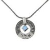 Large Silver Wheel Kabbalah Necklace - Porat Yosef/Evil Eye