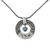 Large Silver Wheel Kabbalah Necklace - Porat Yosef/Evil Eye
