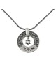 Large Silver Wheel Kabbalah Necklace - Porat Yosef/Evil Eye