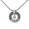 Large Silver Wheel Kabbalah Necklace - Porat Yosef/Evil Eye