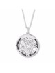 Collier prénom hébreu personnalisé en argent pour maman avec paon (anglais