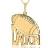 Gold Plated English / Hebrew Football Name Necklace
