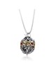 Collier Grenade Argent et Or avec Pierres Grenat