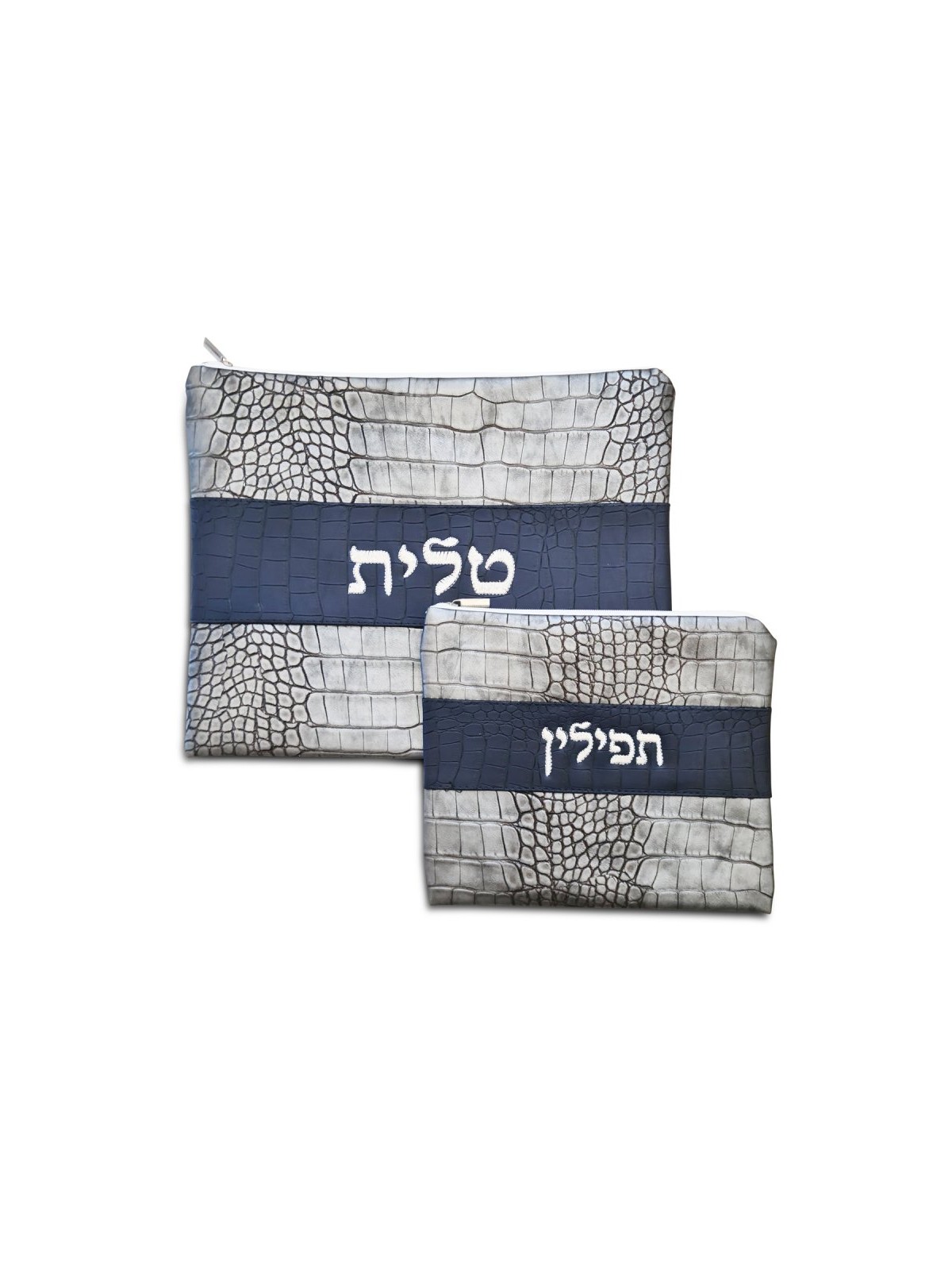 Faux Leather Tallit and Tefillin Bags Gray ... | Talit & Tefillin Bags