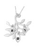 Sterling Silver Mother's English/Hebrew Personalized Family Tree Neckl