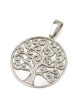 Pendentif Arbre de Vie Circulaire en Argent Sterling avec Pierres de Zircon (Choi