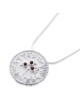 Collier de pièces de monnaie Shekel à trois grenades avec pierres de grenat