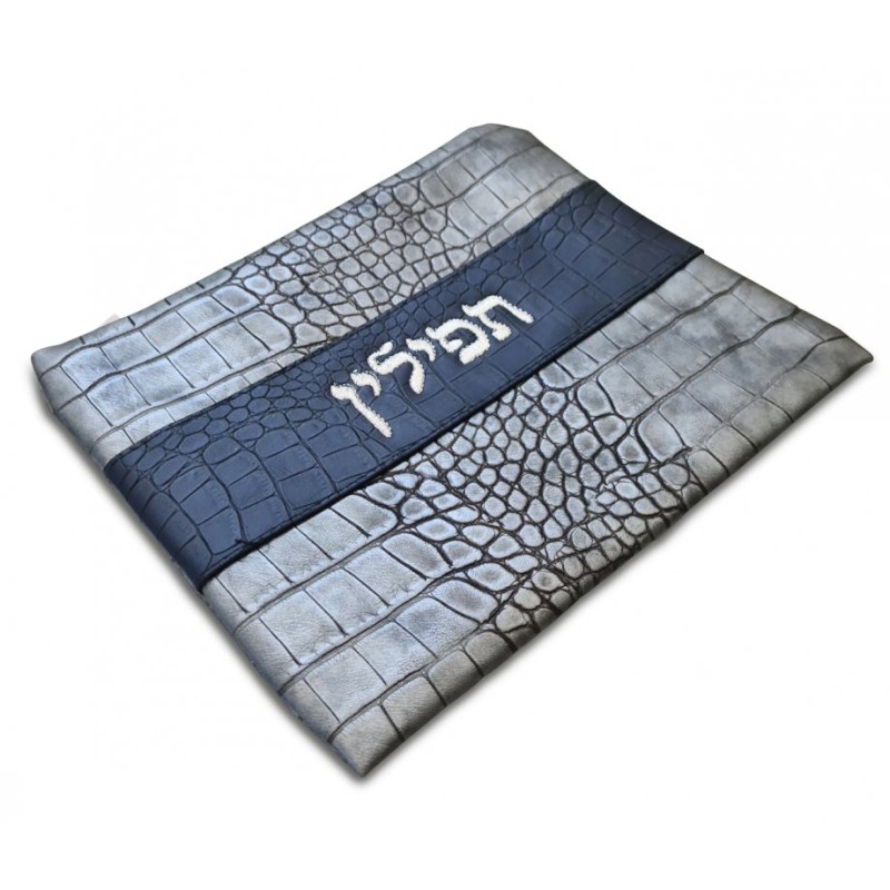 Faux Leather Tallit and Tefillin Bags Gray ... | Talit & Tefillin Bags