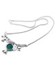 Silver and Eilat Stone Pomegranates Necklace