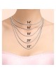 Collier disque de grenade en argent avec initiales (hébreu/anglais)