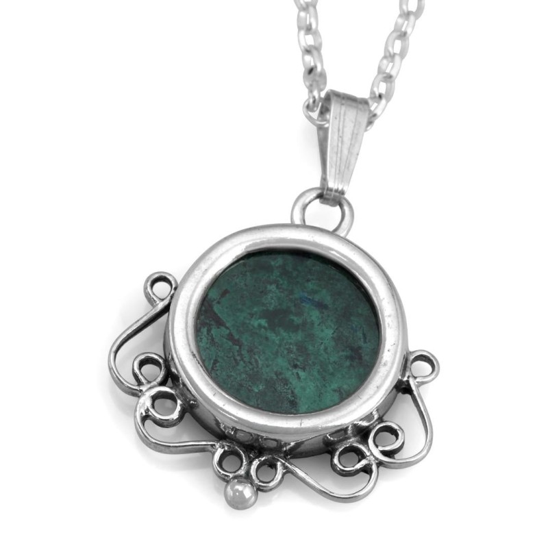Rafael Jewelry Pendentif vintage en argent sterling avec pierre d'Eilat