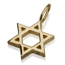 שרשרת תליון מגן דוד זהב 14 קראט