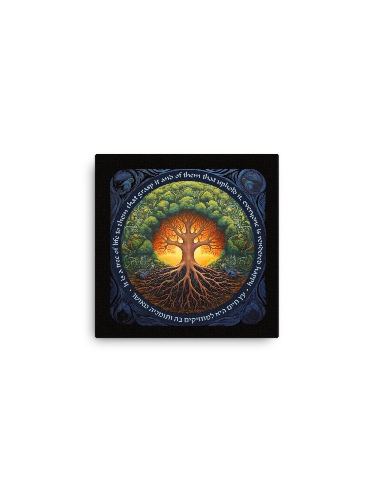 Colorful Tree of Life Print on Canvas