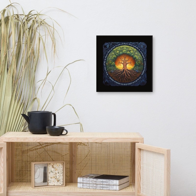 Colorful Tree of Life Print on Canvas