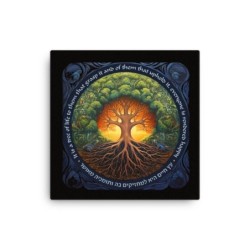 Colorful Tree of Life Print on Canvas
