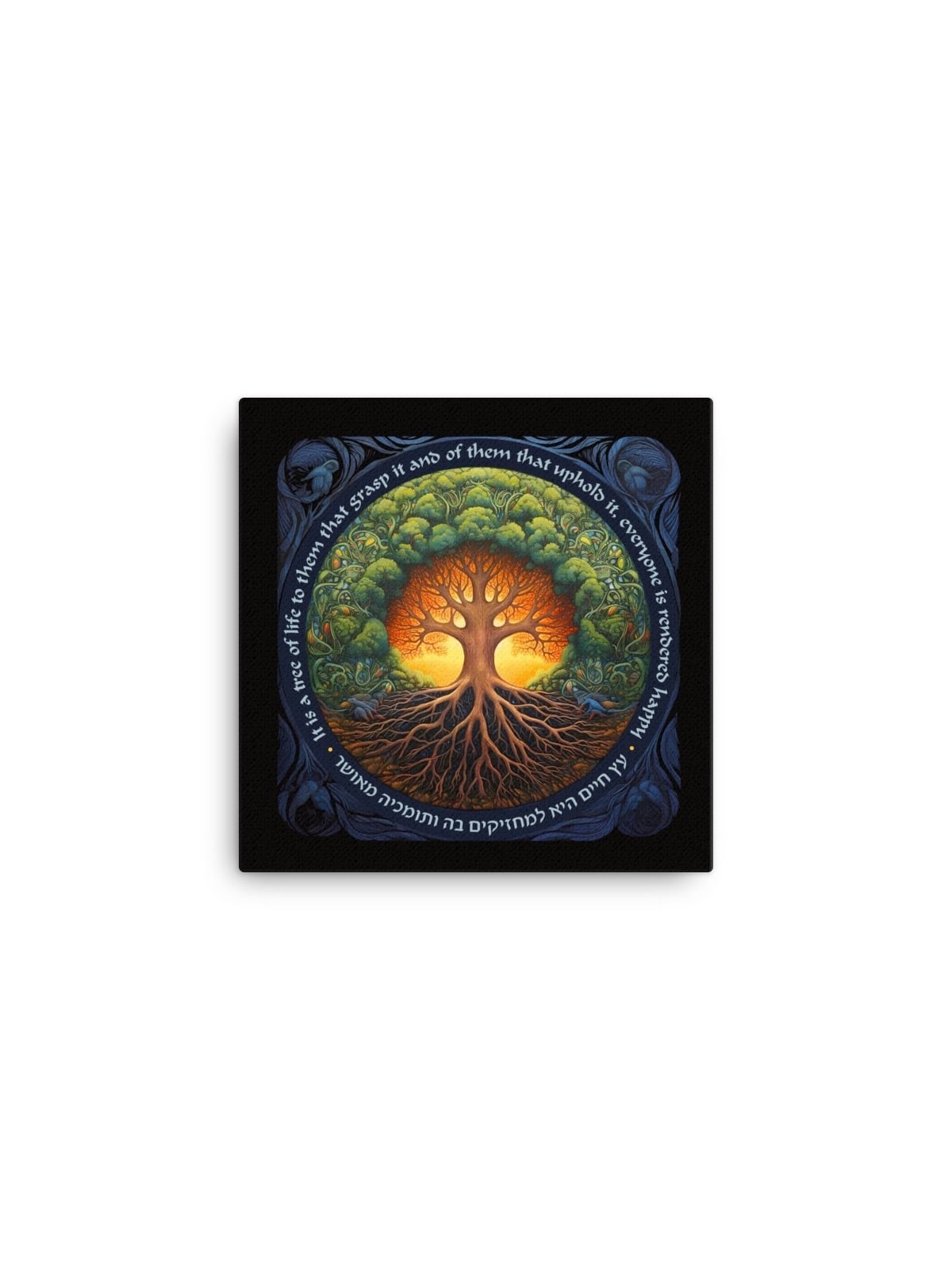 Colorful Tree of Life Print on Canvas