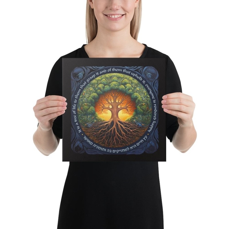 Arbre de vie coloré, impression sur toile