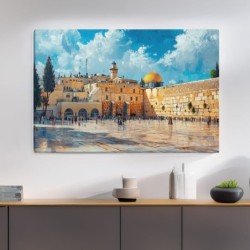 The Western Wall (Kotel) in Jerusalem Print on Canvas