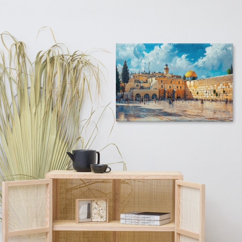 Le mur occidental (Kotel) à Jérusalem, impression sur toile