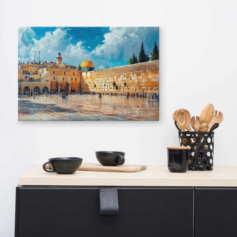 Le mur occidental (Kotel) à Jérusalem, impression sur toile