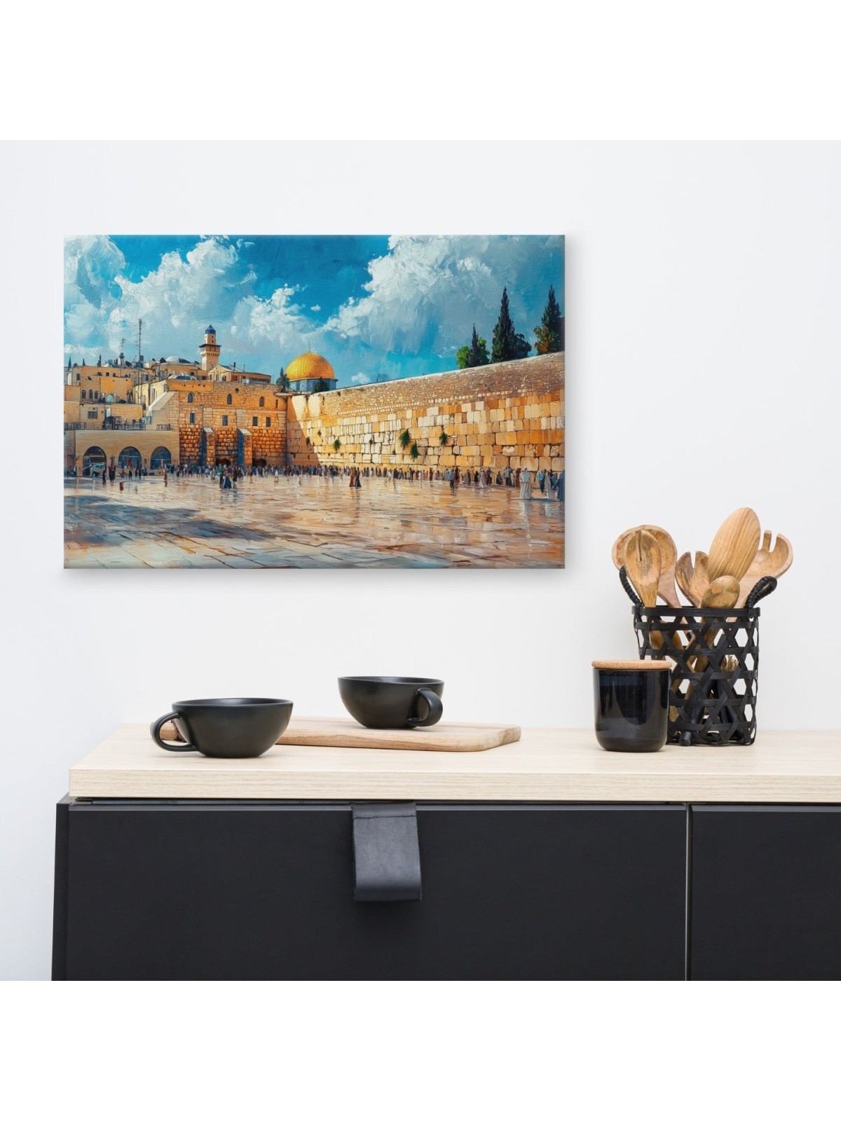 Le mur occidental (Kotel) à Jérusalem, impression sur toile