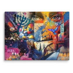 Jerusalem Pop Art Print on Canvas