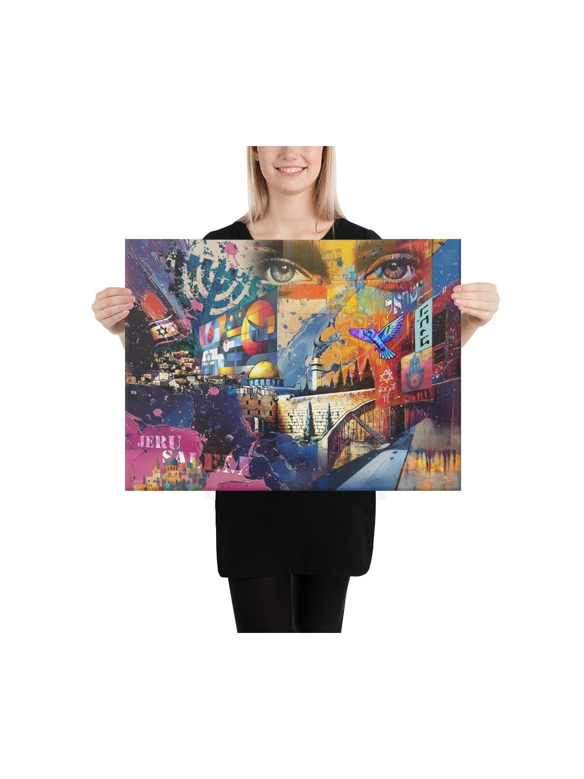 Jerusalem Pop Art Print on Canvas