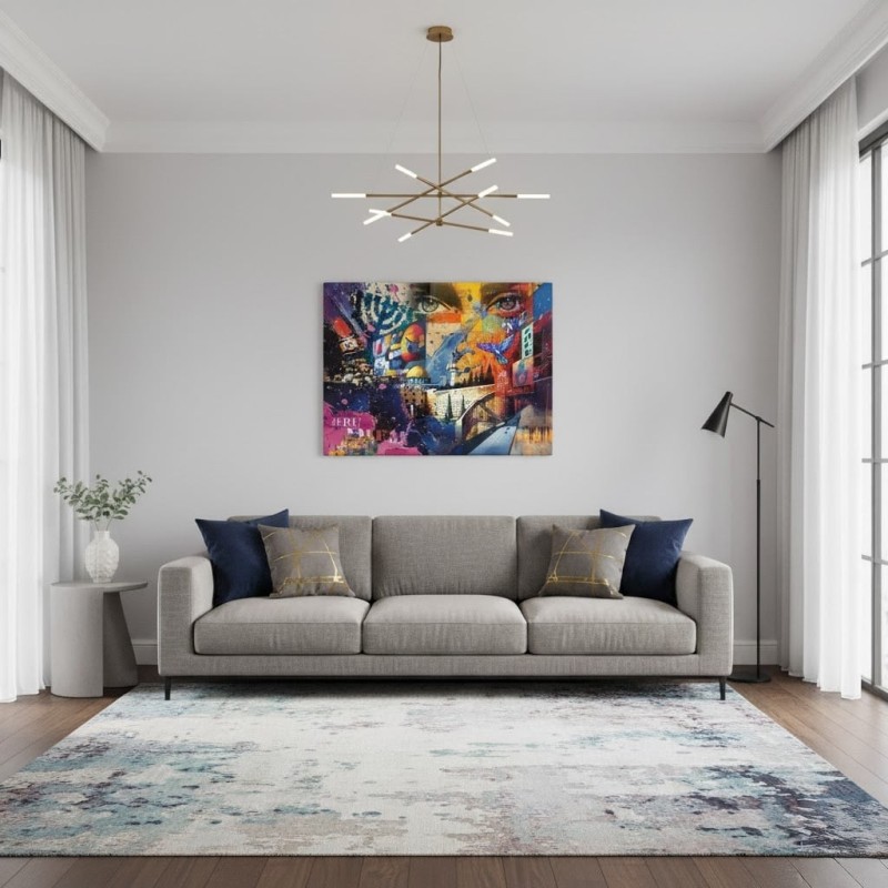 Jerusalem Pop Art Print on Canvas