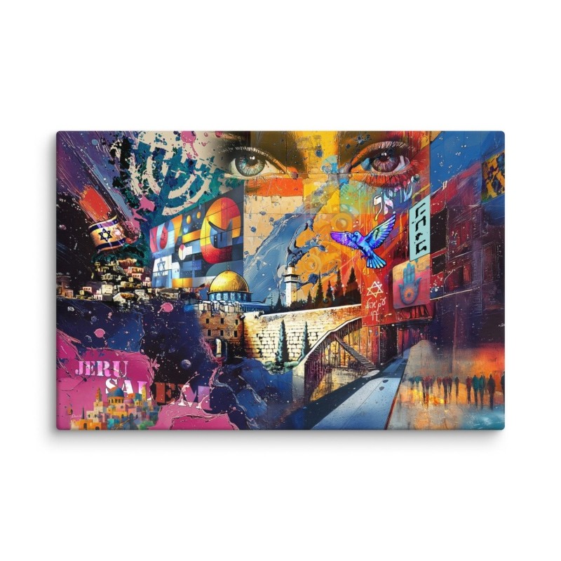 Jerusalem Pop Art Print on Canvas
