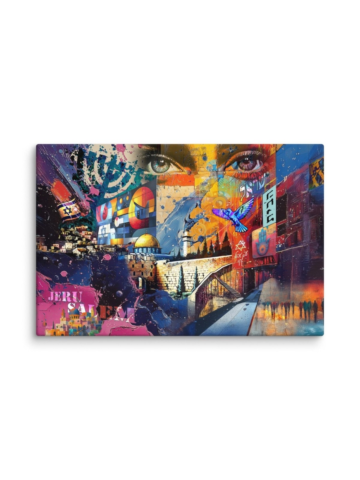 Jerusalem Pop Art Print on Canvas