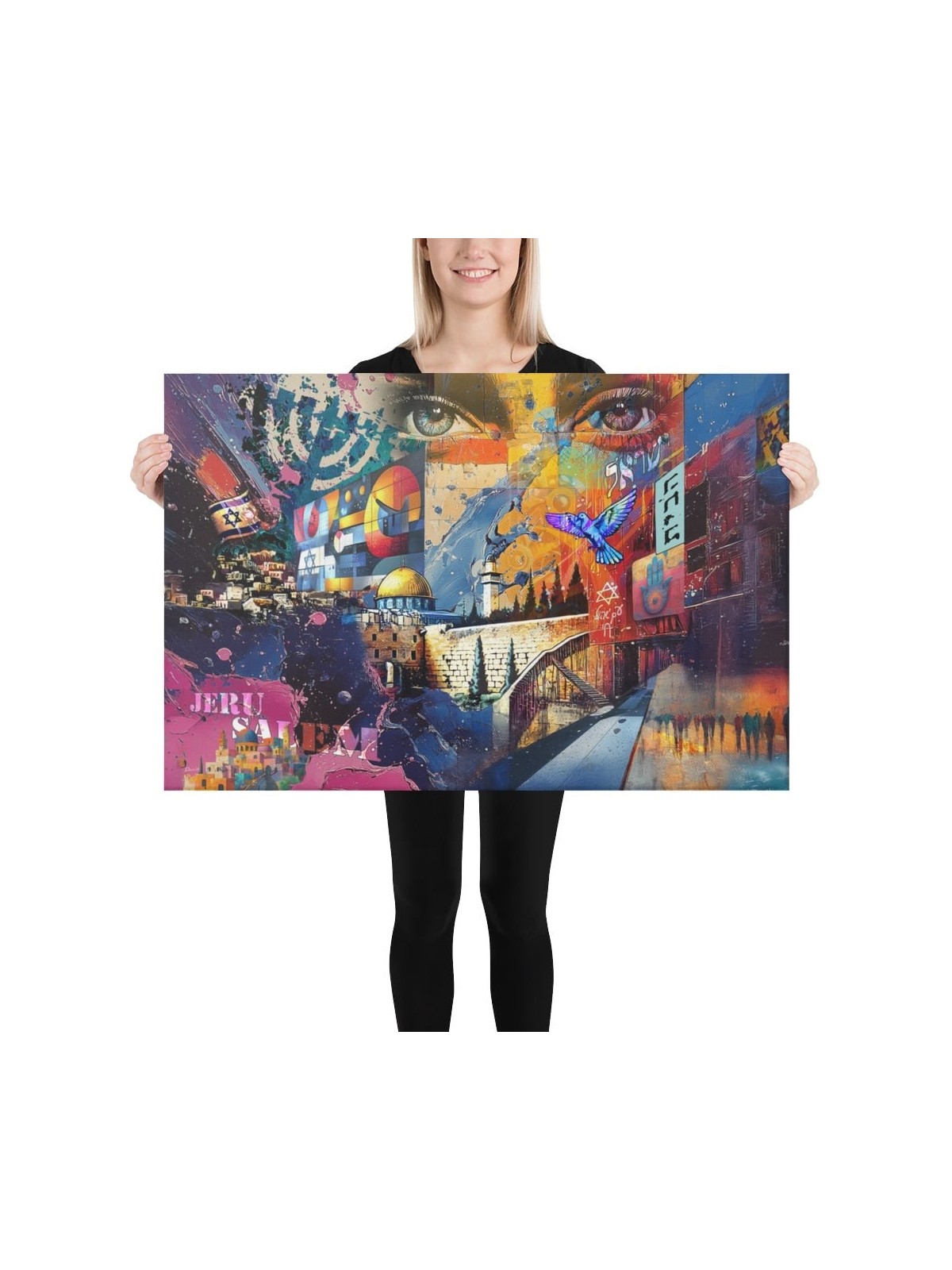 Jerusalem Pop Art Print on Canvas
