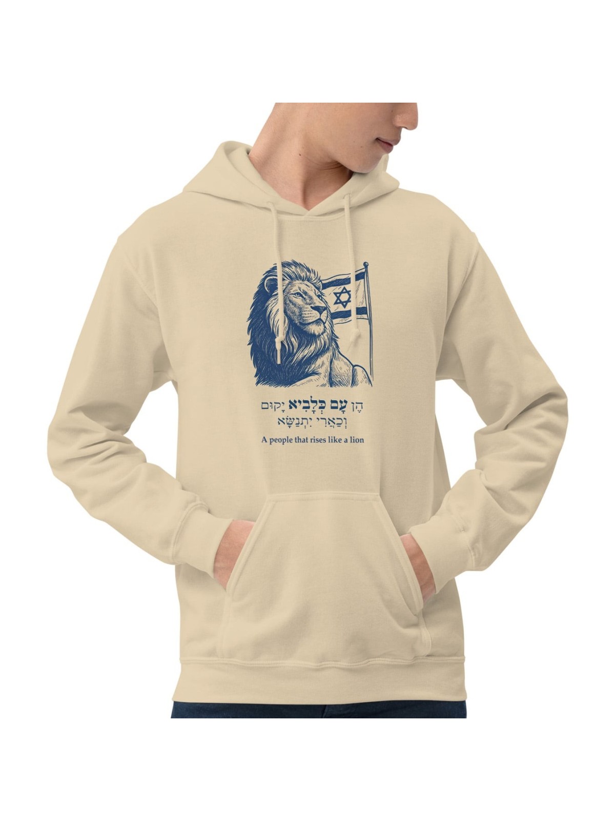 A People that Rises Like a Lion - Israeli Flag Hoodie