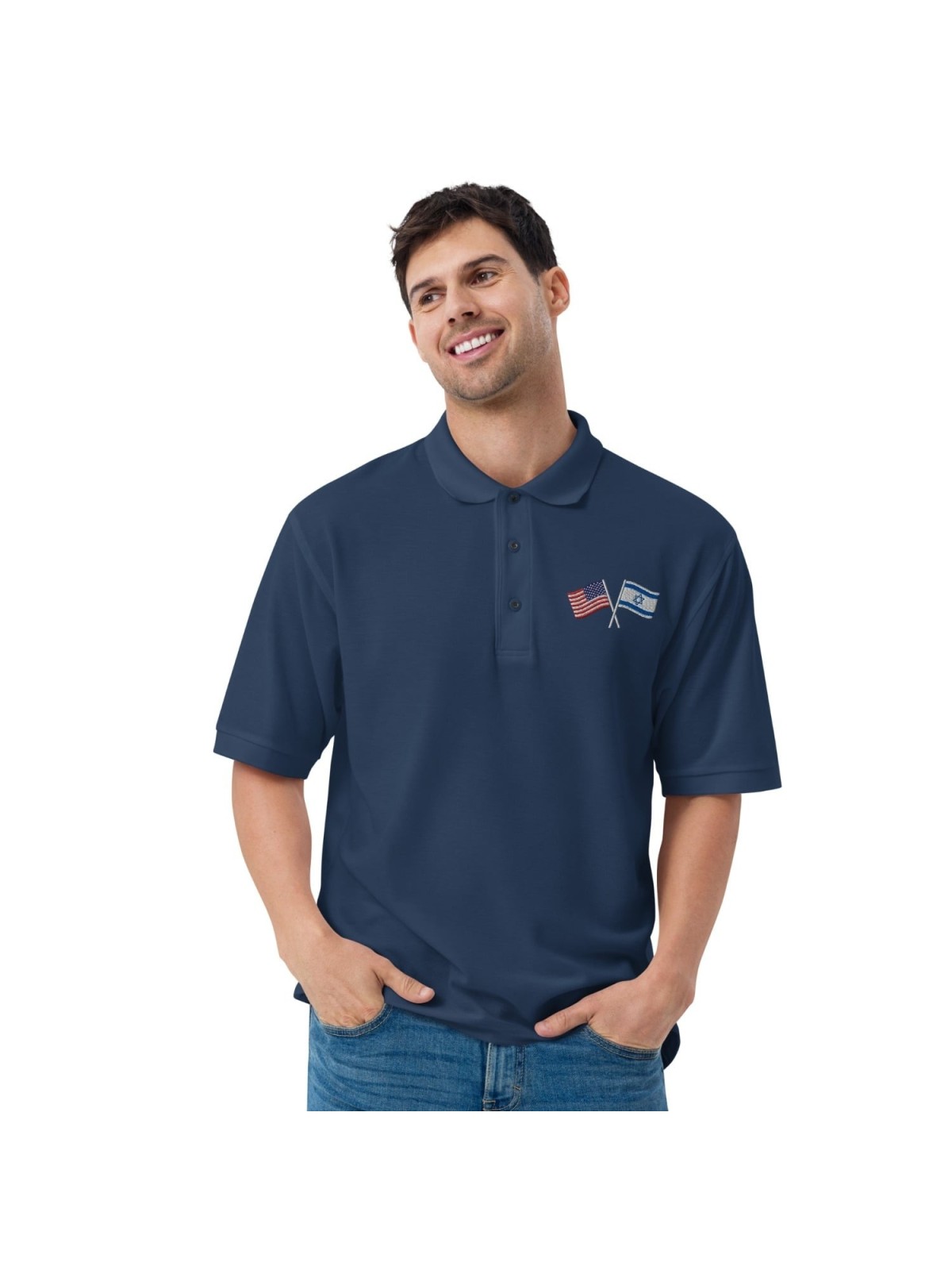 USA-ISRAEL Flags Men's Polo Shirt