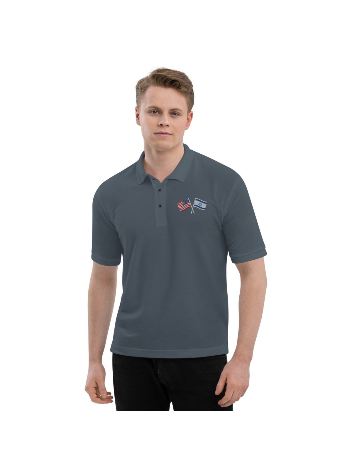 USA-ISRAEL Flags Men's Polo Shirt