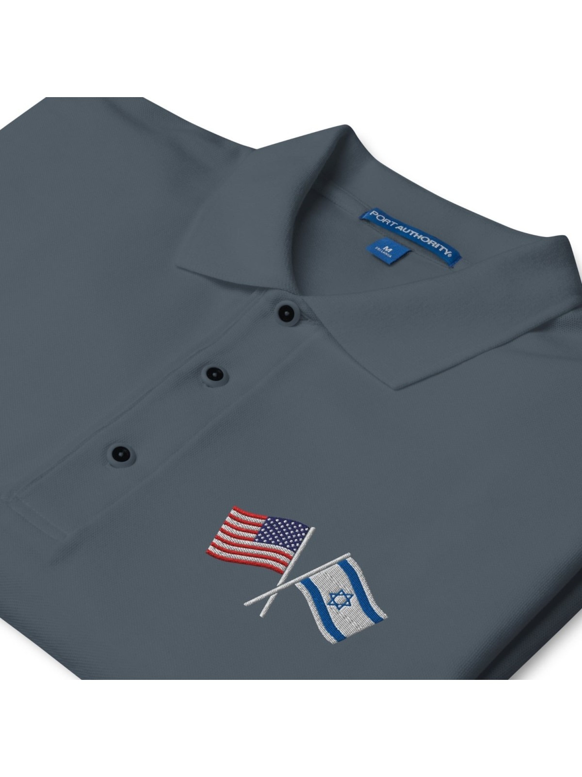 Polo pour hommes, drapeaux USA-ISRAEL
