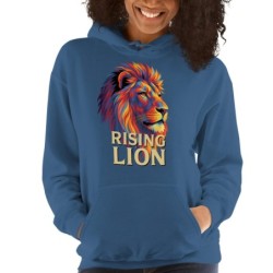 Sweat à capuche unisexe Rising Lion Pop Art