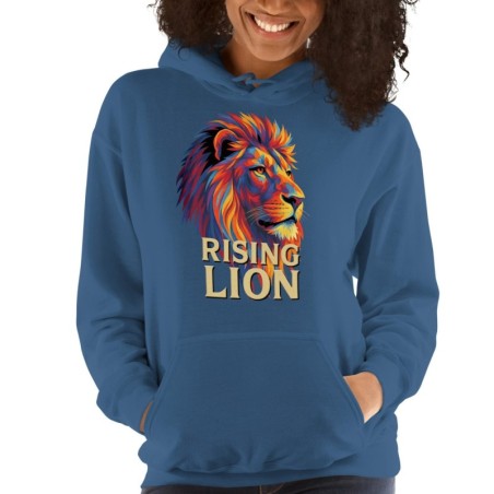Sweat à capuche unisexe Rising Lion Pop Art