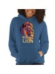 Sweat à capuche unisexe Rising Lion Pop Art