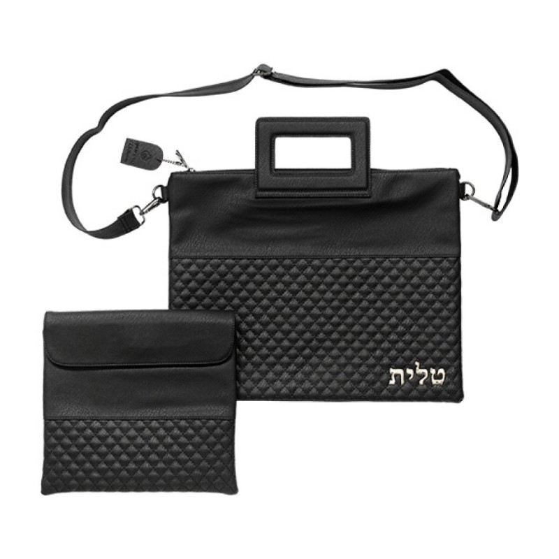 Faux Leather Tallit and Tefillin Bag Set ... | Jewish Gift from Israel