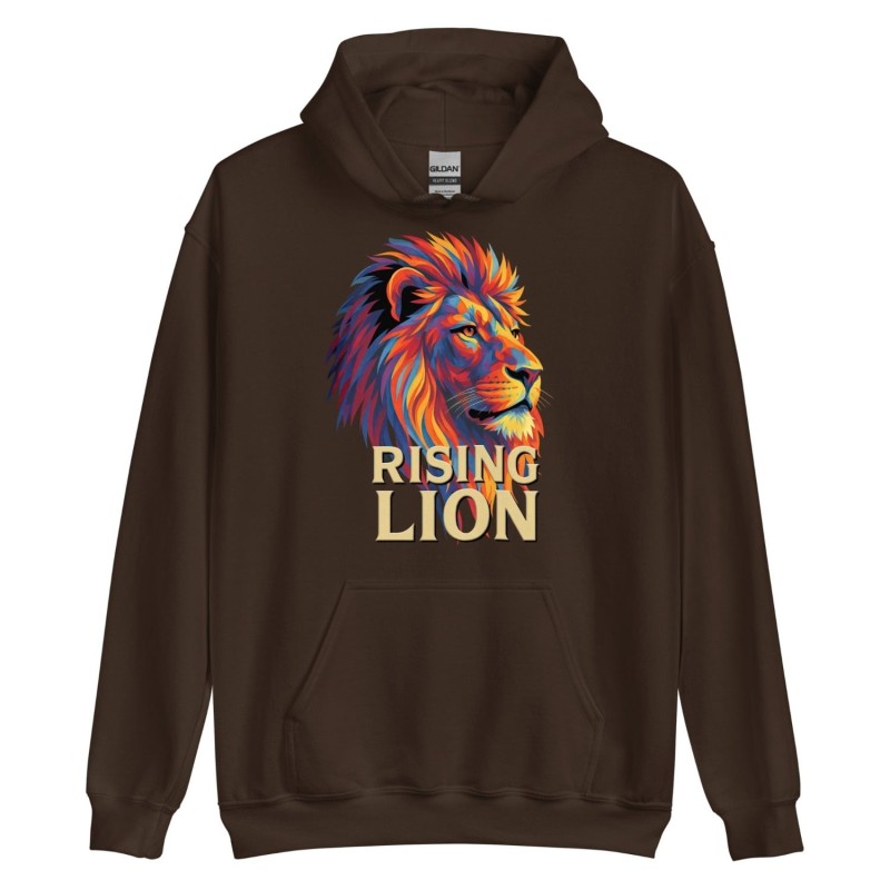Sweat à capuche unisexe Rising Lion Pop Art