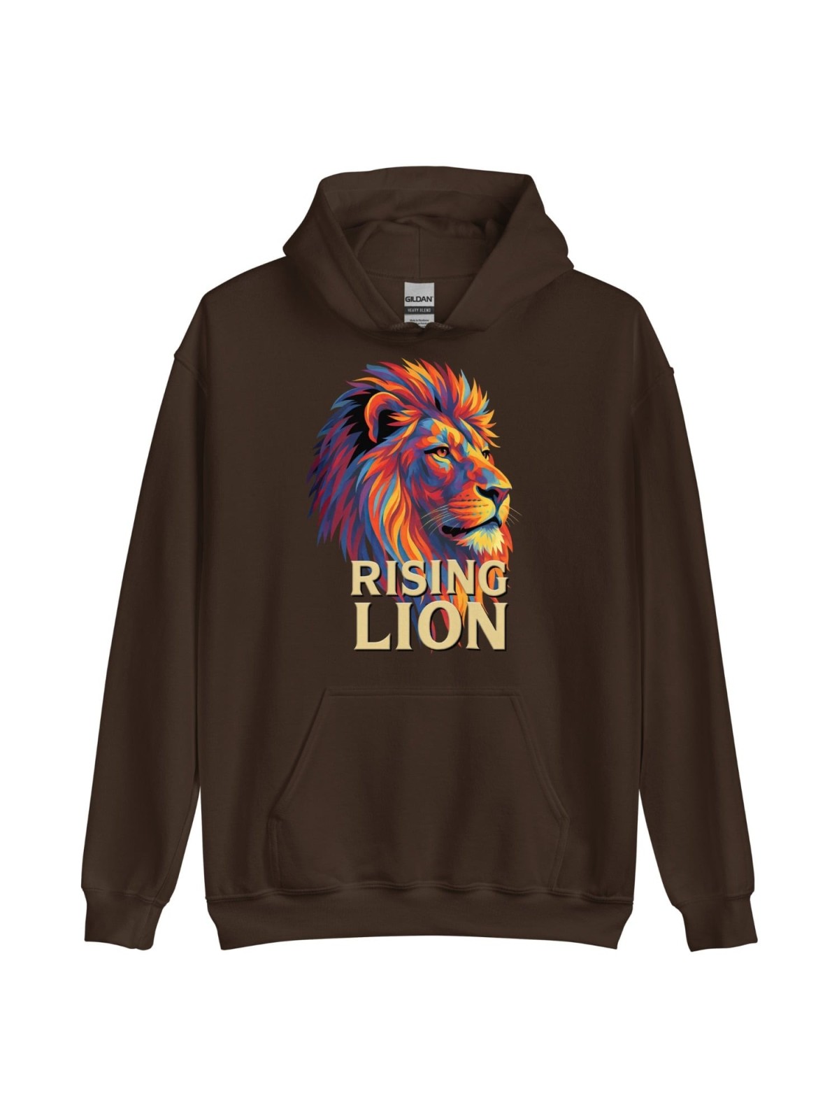 Sweat à capuche unisexe Rising Lion Pop Art