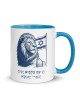 Un peuple qui s'élève comme un lion Mug avec de la couleur à l'intérieur