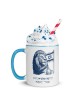 Un peuple qui s'élève comme un lion Mug avec de la couleur à l'intérieur